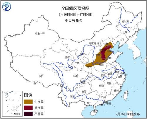 全国霾区预报图